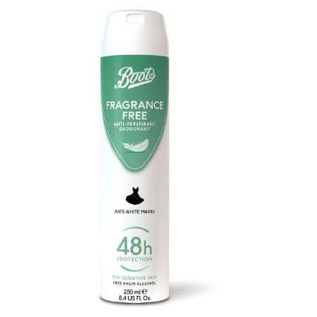 Boots Fragrance free Anti-Perspirant Deodorant 250ml