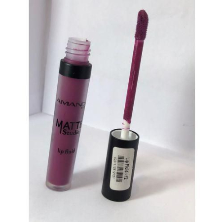 Amanda Matte Studio Lip Fluid Shade Number 12 - Lipstick - Plum