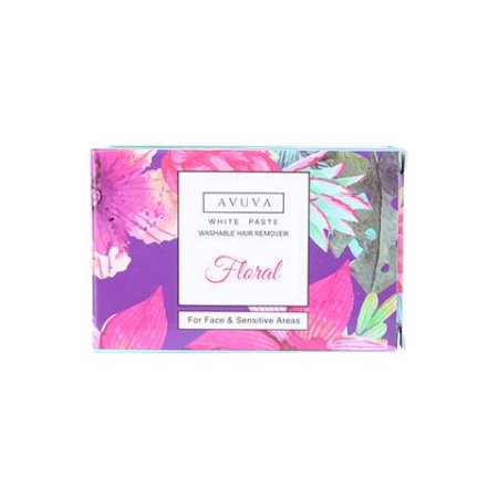 AVUVA Floral Scent White Paste Washable Hair Remover Face & Sensitive Areas, 2 Packets 100g